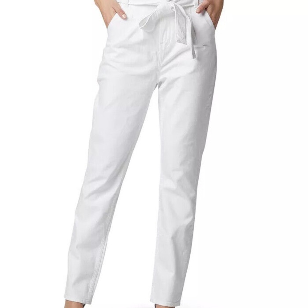 Hudson Remi Paperbag Waist Jeans - White | Size 32